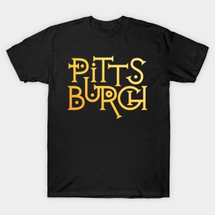 Pittsburgh Cool Techy Lettering T-Shirt